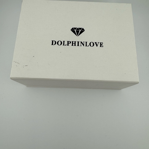 Moissanite Round Diamond Sterling Silver 925 Necklace Dolphin love - Picture 7 of 8